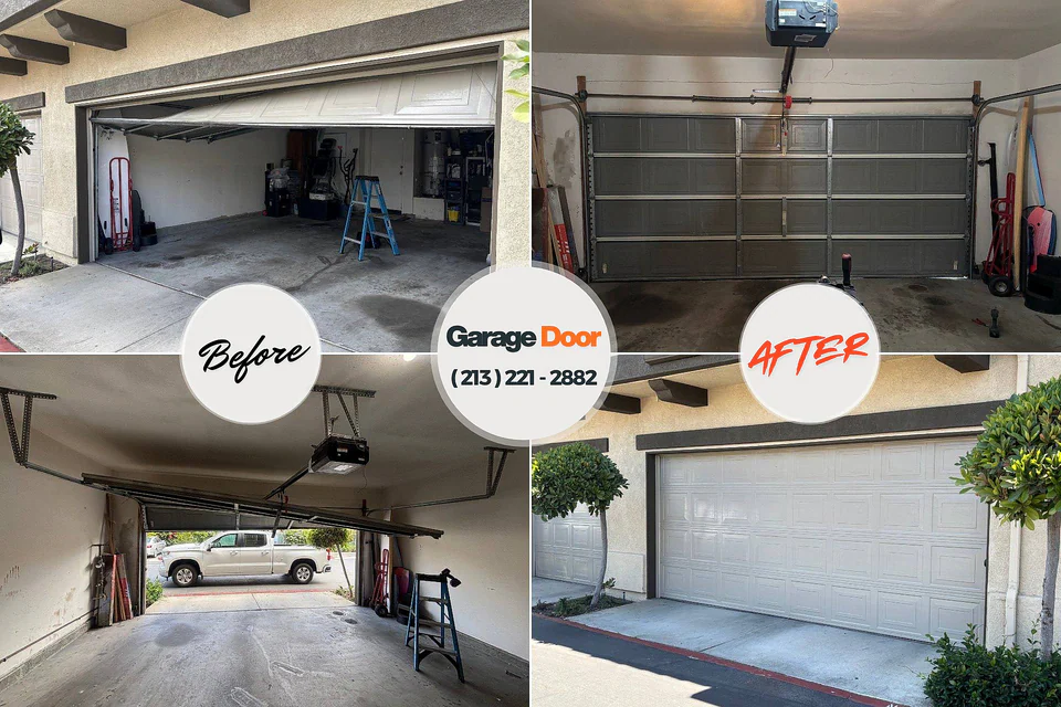 Before and after: garage door spring repair Golden Valley, NV